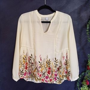 Old Navy Light Floral Blouse